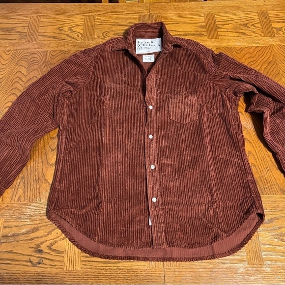 NEW Frank & Eileen Brown Corduroy Button Down Top XS Soft Relaxed Fit Layering - Picture 3 of 13
